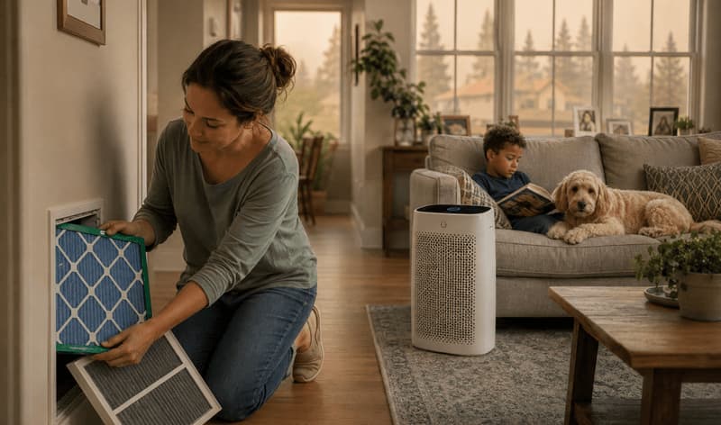 Portable Air Purifier vs HVAC Filter for Wildfire Smoke: Cost-Per-Sq-Ft and EPA Strategy
