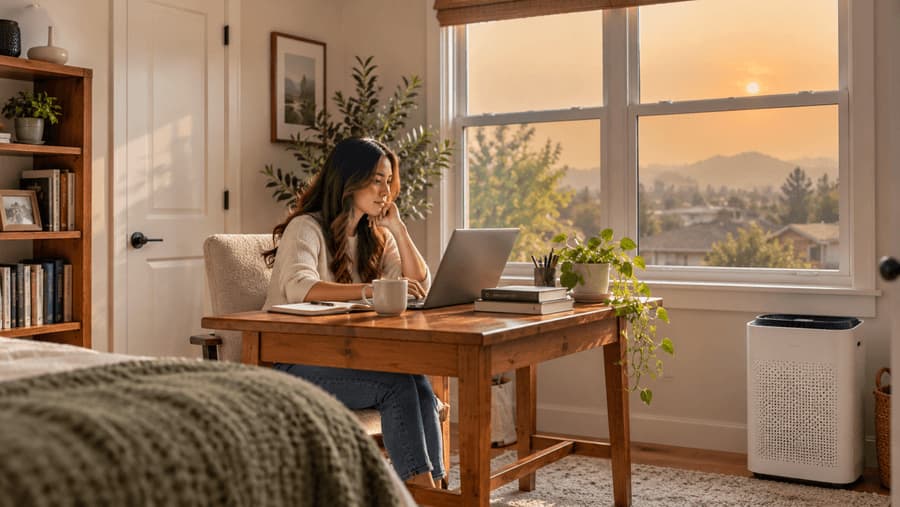 Work From Home in Wildfire Smoke: Office HVAC Setup, Gear, and Productivity