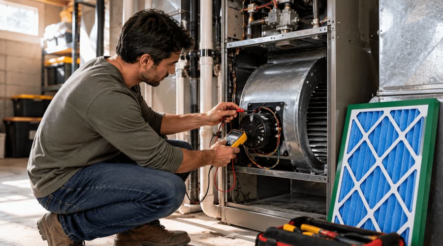 Furnace Blower Motor Replacement Cost Guide: Parts vs. Labor, Warranty Basics, PSC vs. ECM Motors, and Ways to Save