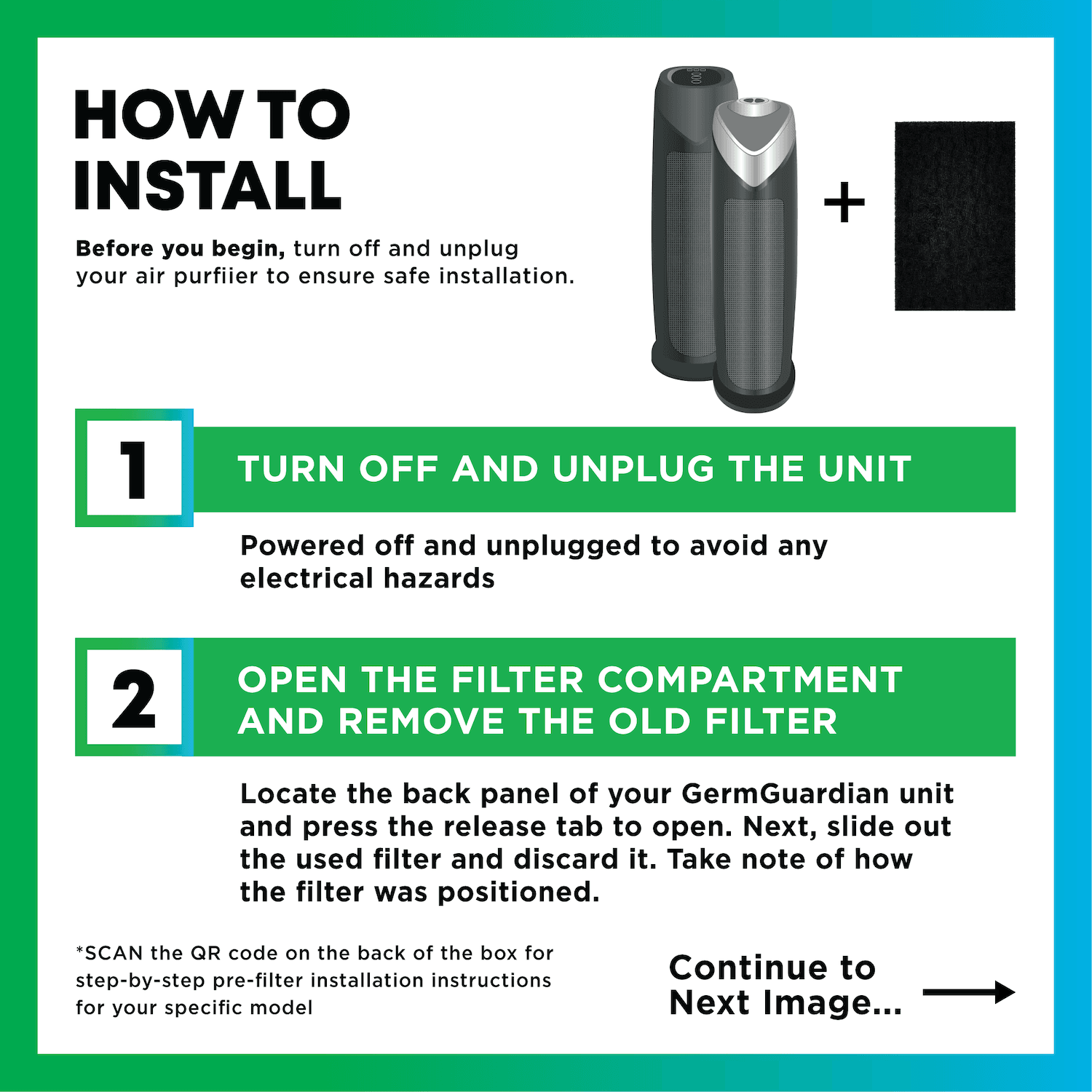 Activated Carbon Pre-Cut Pre-Filter — Replacement for GermGuardian Filter B (4-Pack, Made in USA) - 1 Quantity