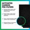 Activated Carbon Pre-Cut Pre-Filter — Replacement for GermGuardian Filter B (4-Pack, Made in USA) - 1 Quantity