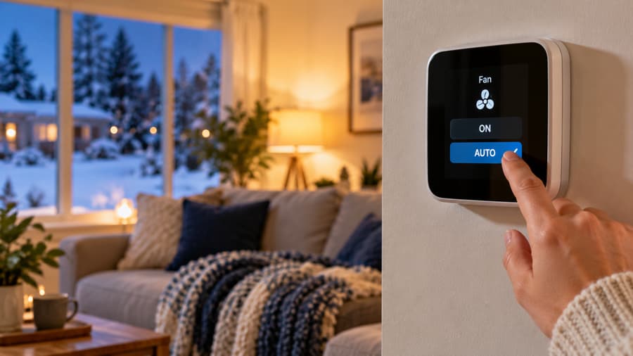 Furnace Fan On or Auto in Winter? Comfort, Cost & Filtration Trade-Offs