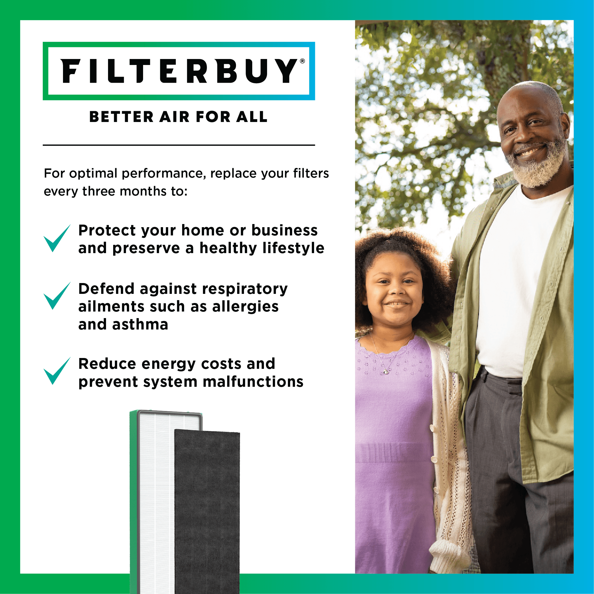 4x16 GermGuardian Replacement Air Purifier Filter - 1 Quantity