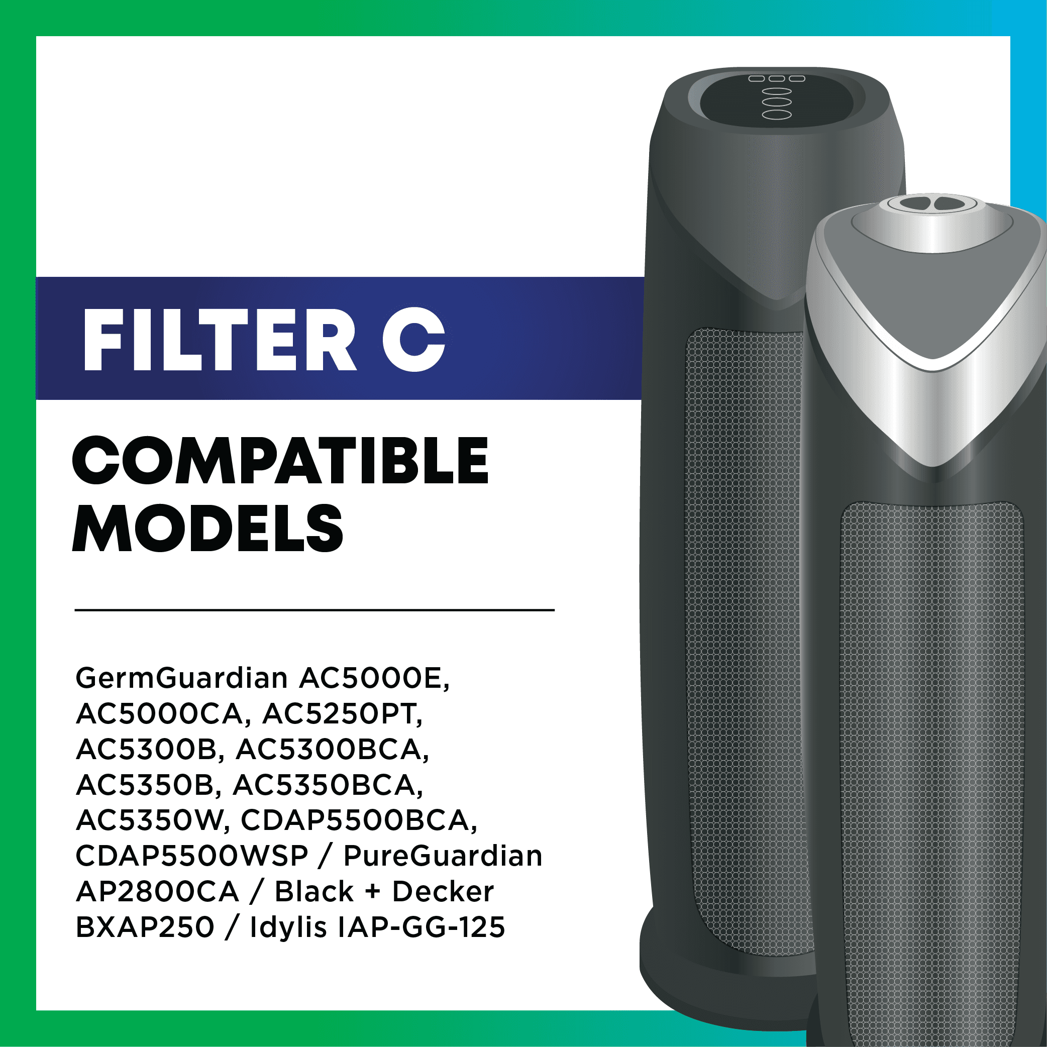 4x19 GermGuardian Replacement Air Purifier Filter - 1 Quantity