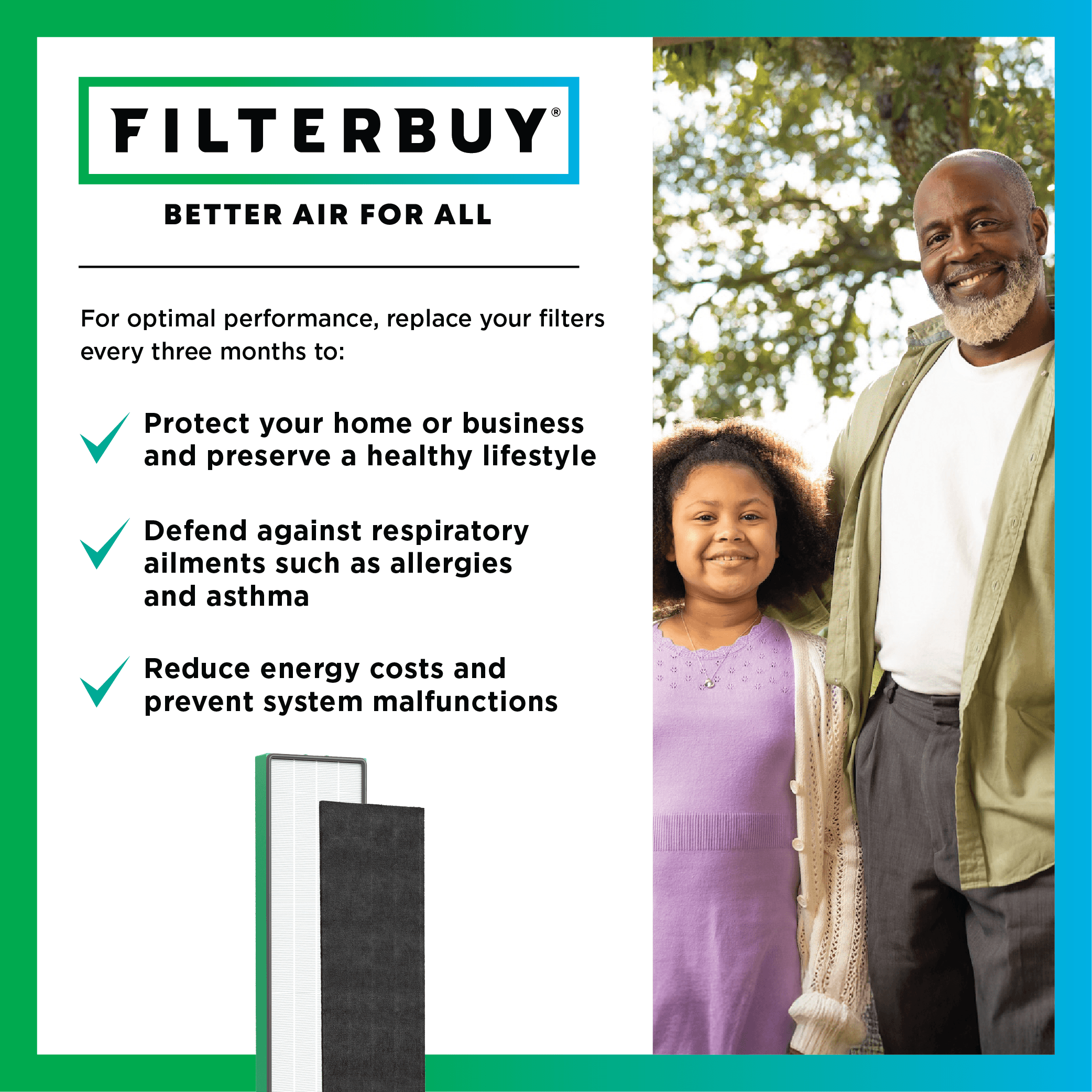 4x19 GermGuardian Replacement Air Purifier Filter - 1 Quantity