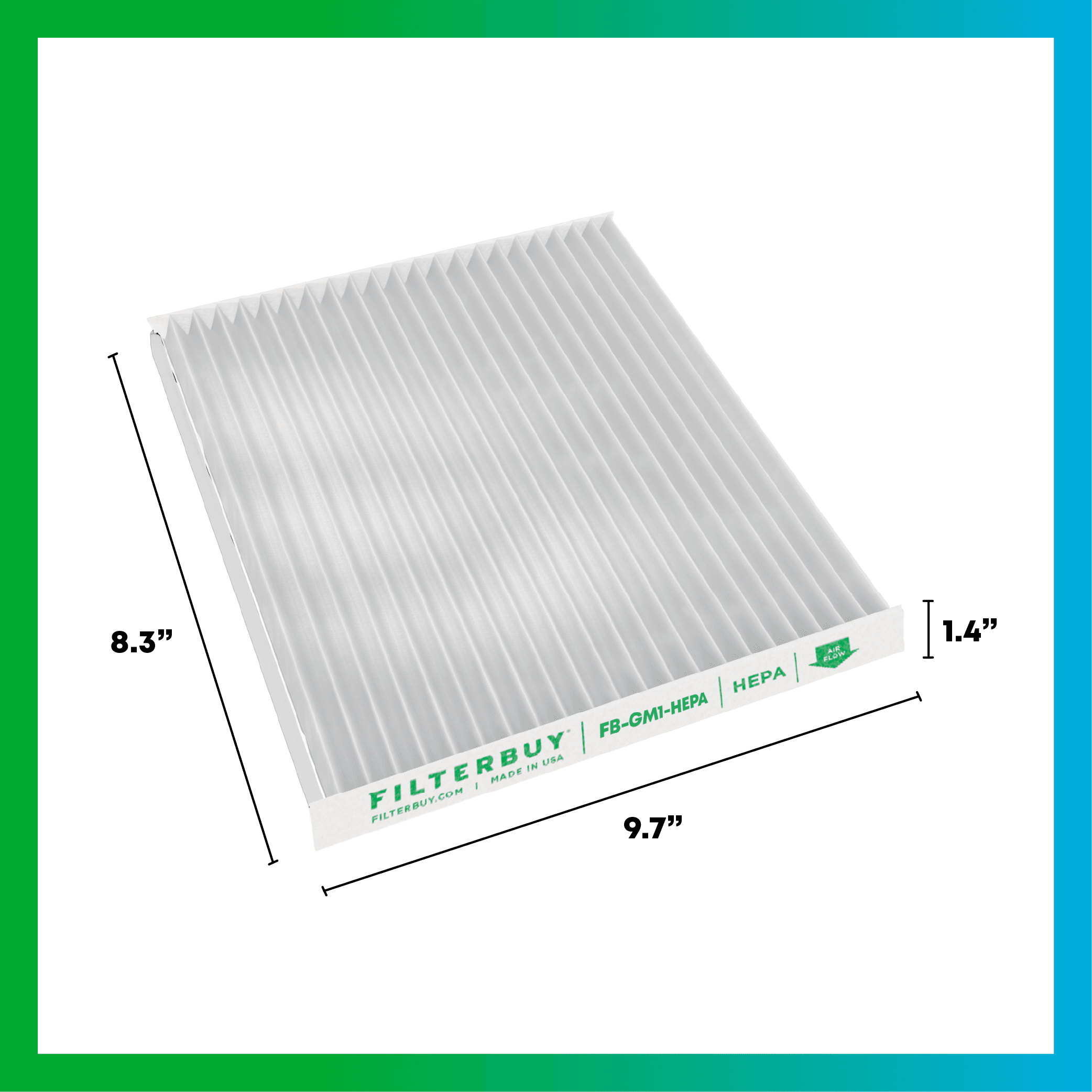 Filterbuy auto cabin filter 6091C for Buick Envision - 1 Quantity