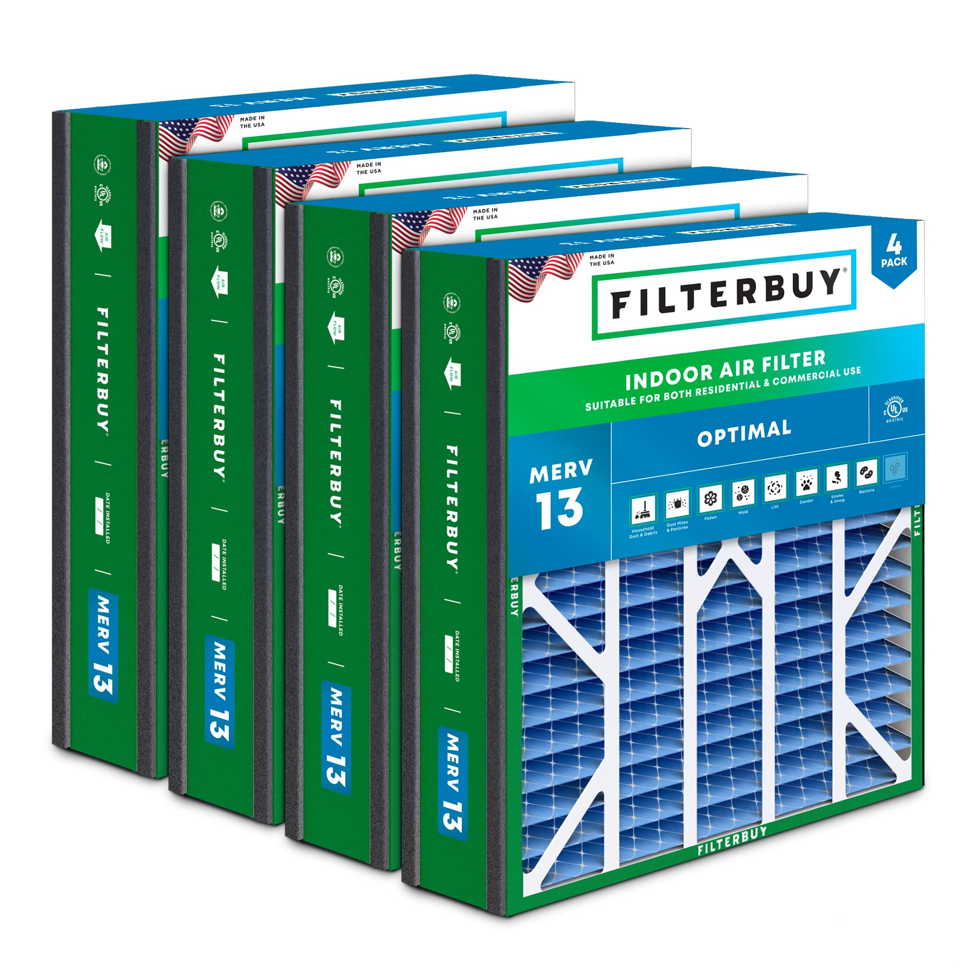 20x25x5 MERV 13 Pleated Air Filter - 6 Quantity