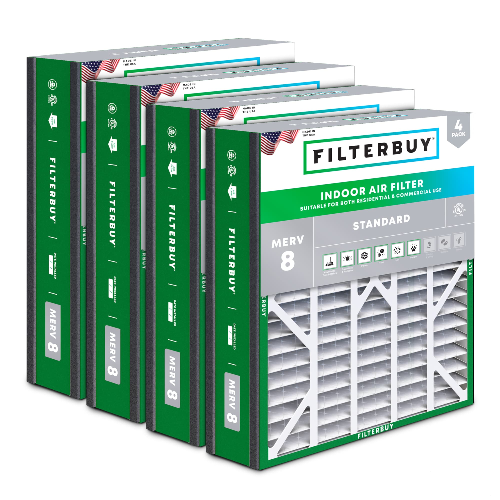 20x25x5 MERV 8 Pleated Air Filter - 6 Quantity