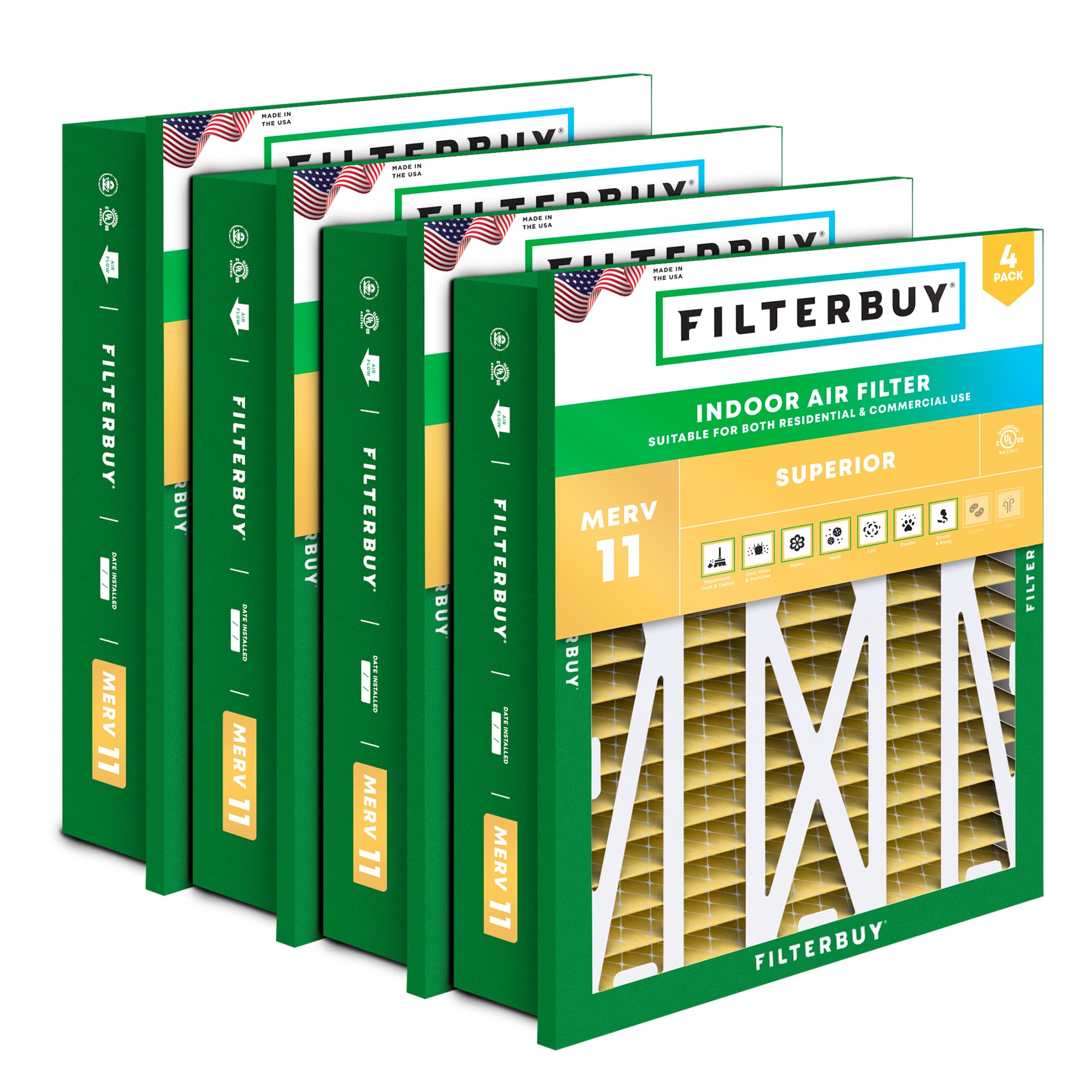 24X24X5 MERV 11 Pleated Air Filter - 6 Quantity