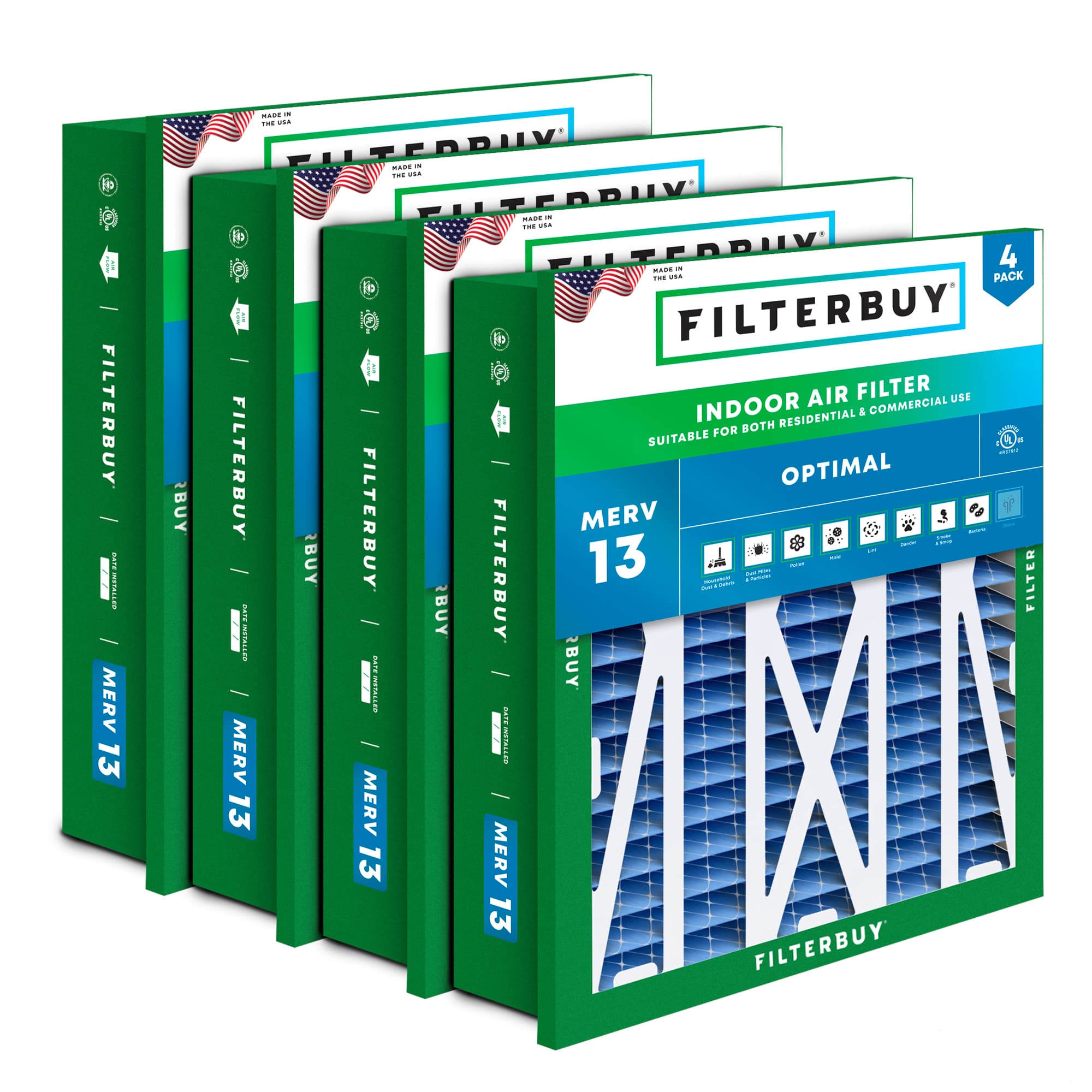 20X25X5 MERV 13 Pleated Air Filter - 6 Quantity
