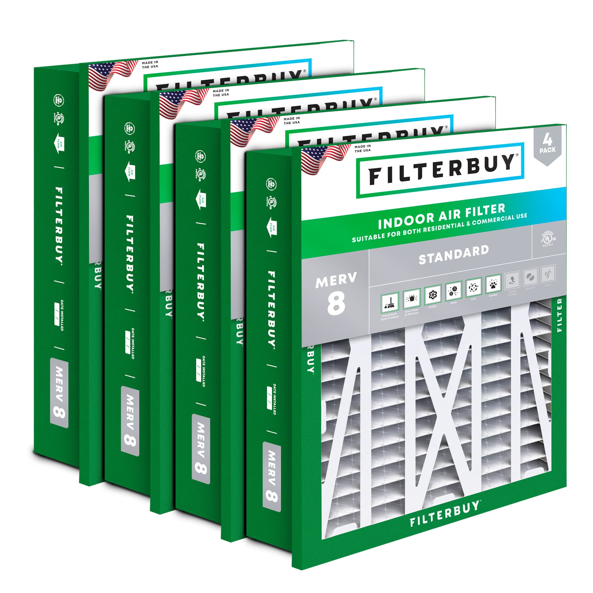 24X24X5 MERV 8 Pleated Air Filter - 6 Quantity