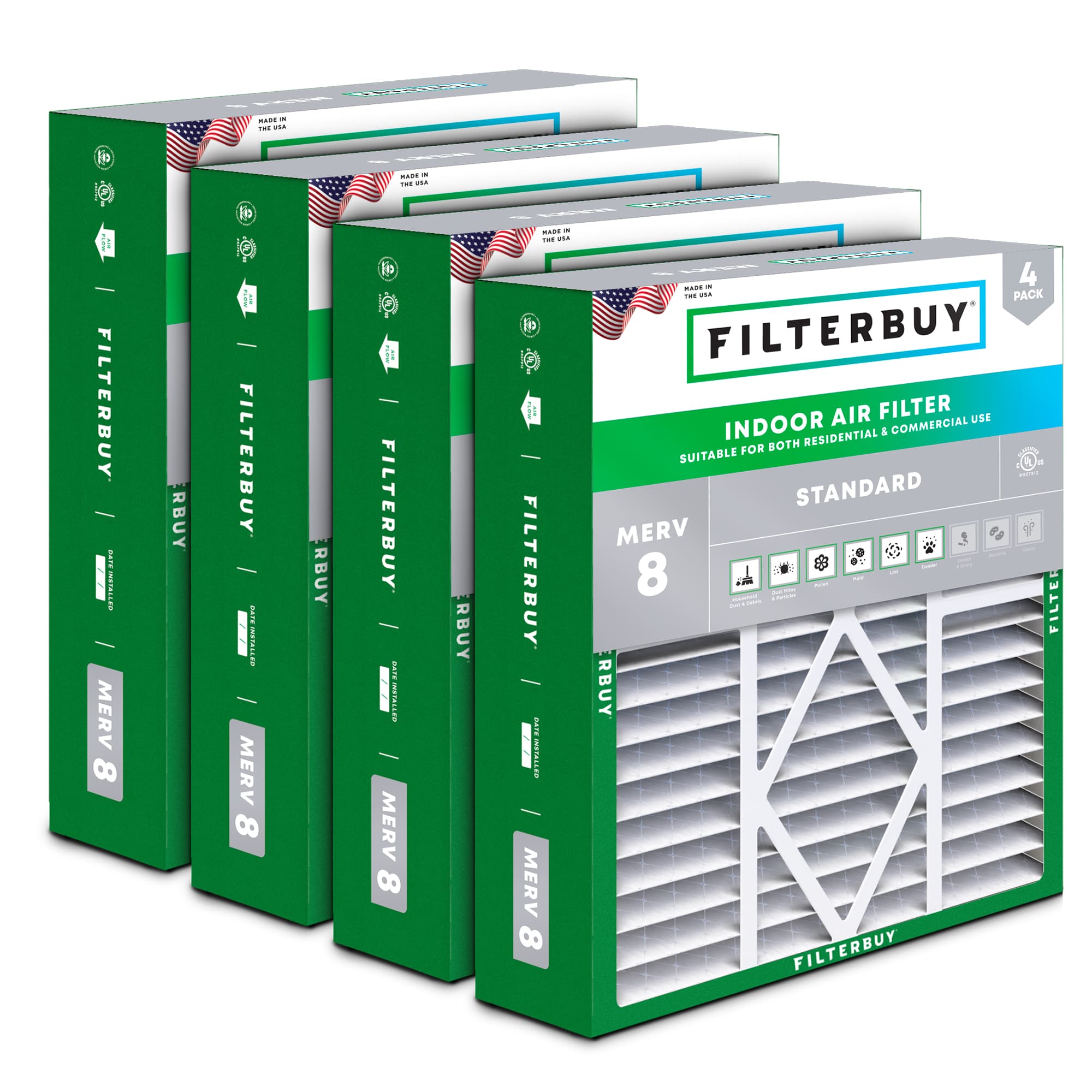 20X25X5 MERV 8 Pleated Air Filter - 6 Quantity