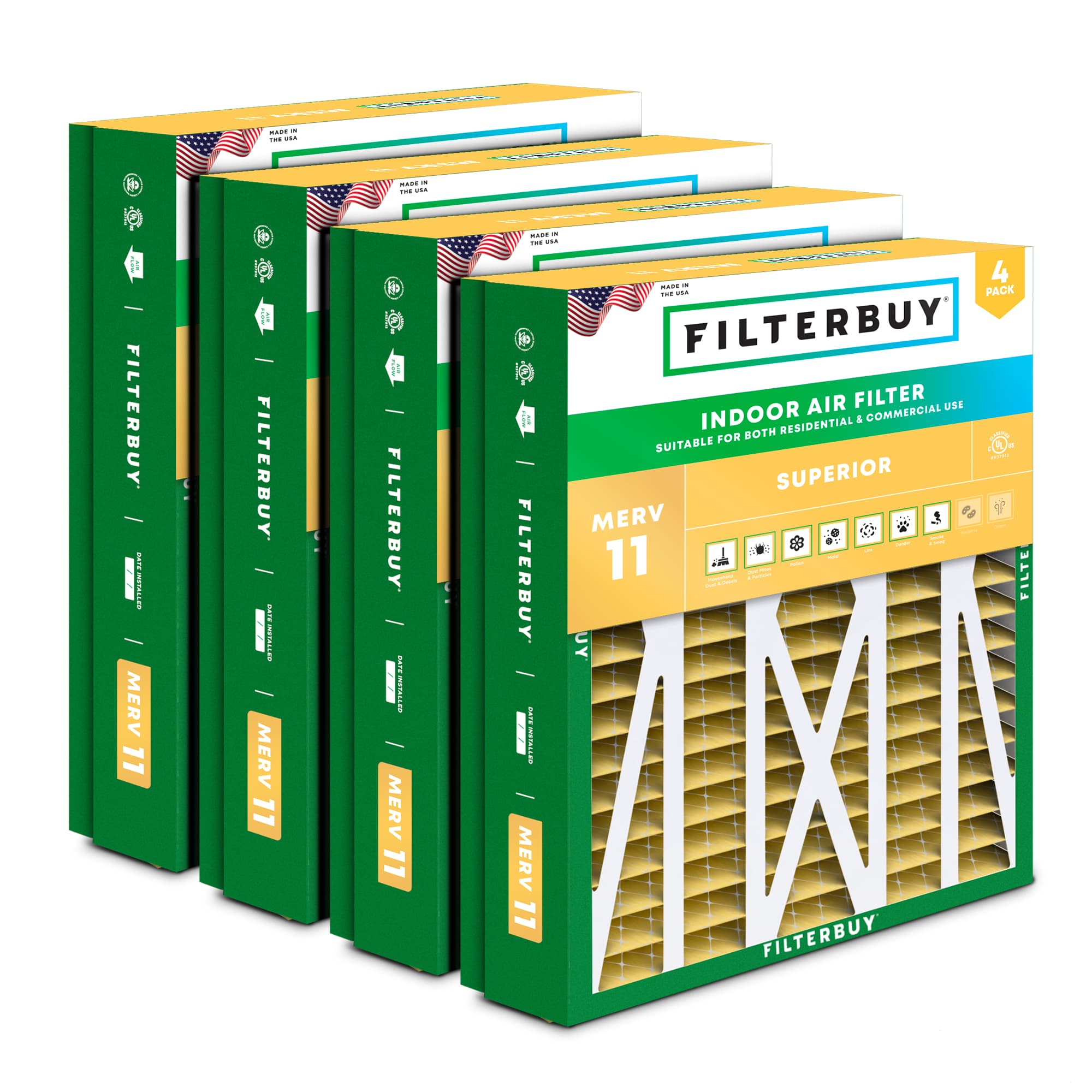 21X23.5X5 MERV 11 Pleated Air Filter - 6 Quantity