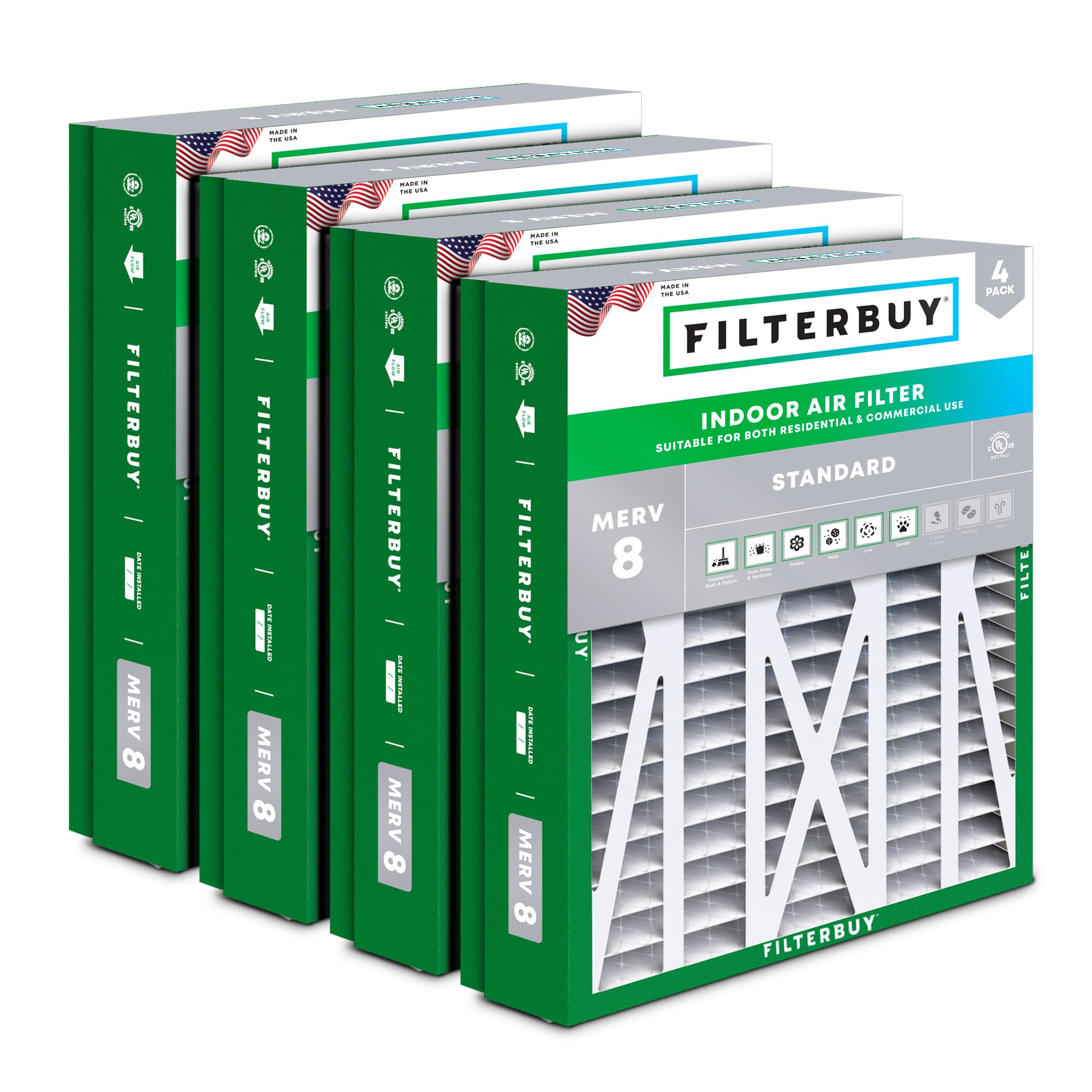 21X23.5X5 MERV 8 Pleated Air Filter - 6 Quantity