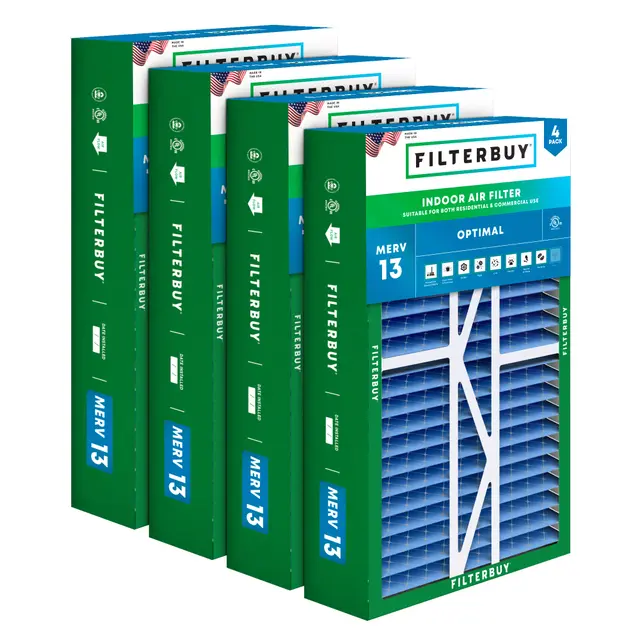 16X25X5 MERV 13 Pleated Air Filter - 6 Quantity