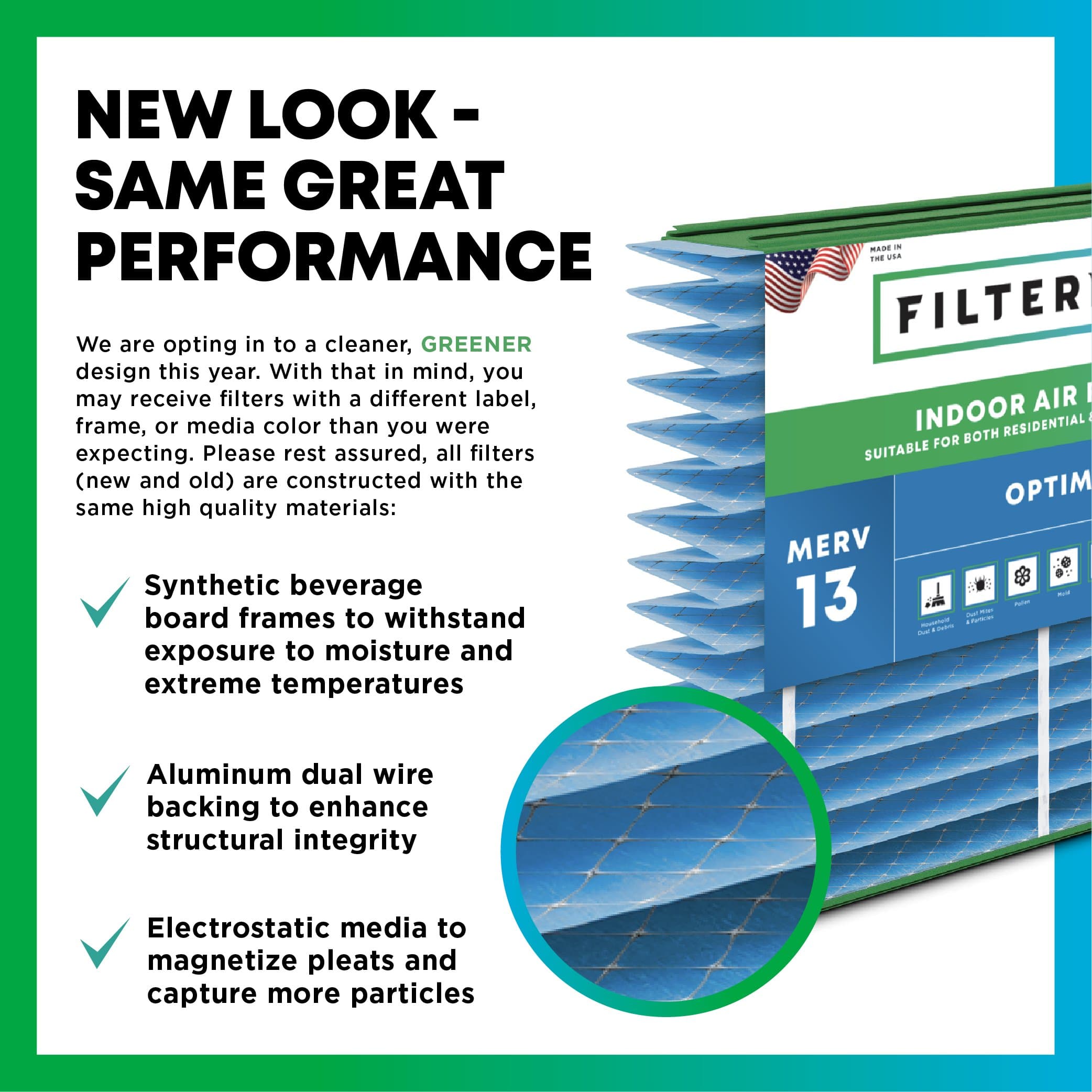 25x20x4 MERV 13 Pleated Air Filter - 1 Quantity