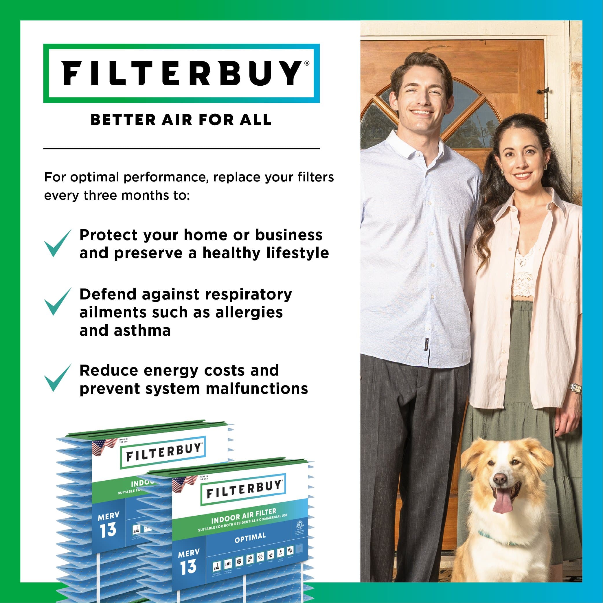 20x25x4 MERV 13 Pleated Air Filter - 1 Quantity