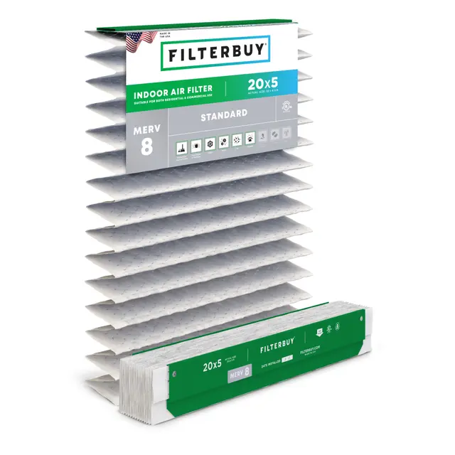 20x5 Accordion Filter MERV 8 - 6 Quantity