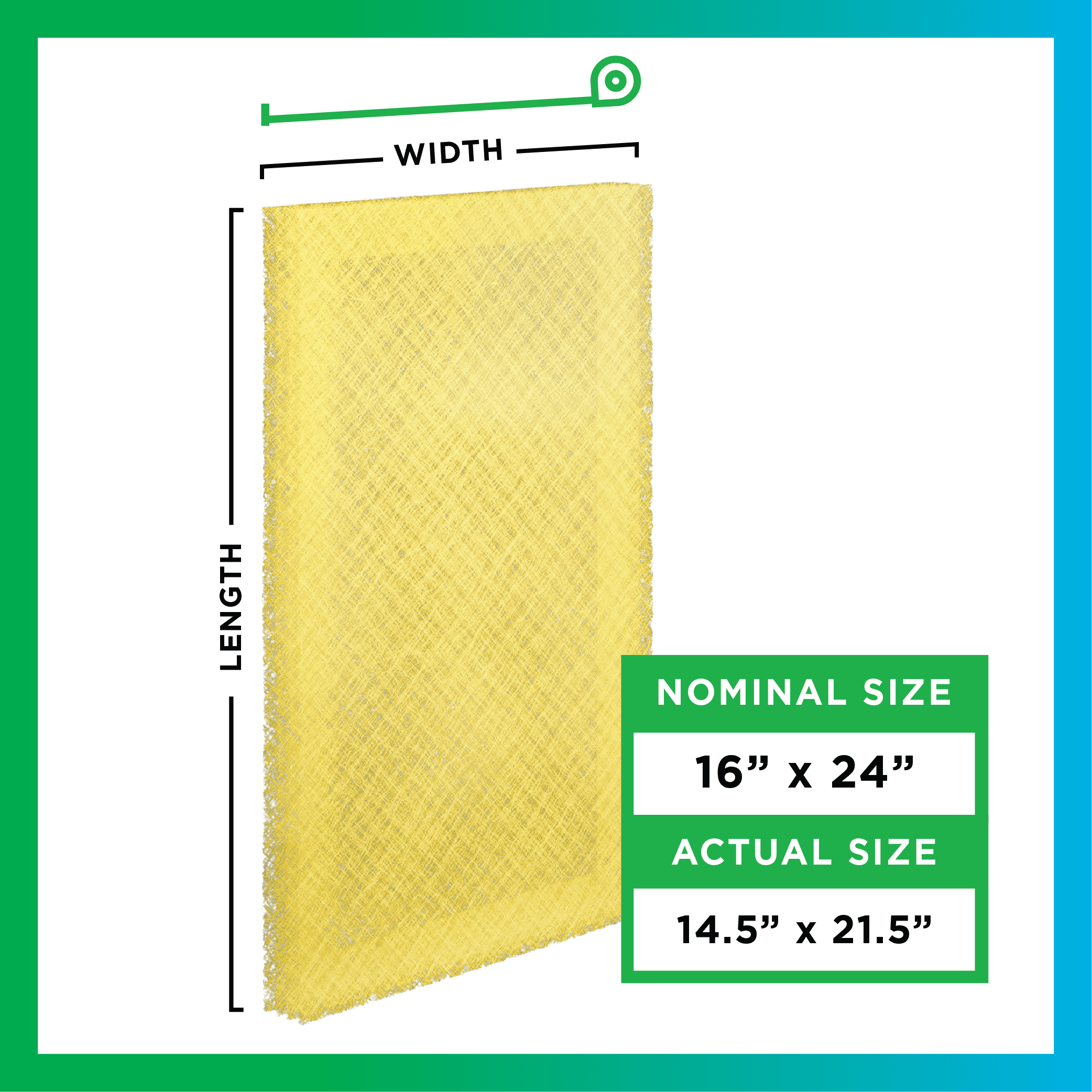 16x24 Carbon Air Cleaner Replacement Pads MERV 13 (4-Pack) - 1 Quantity