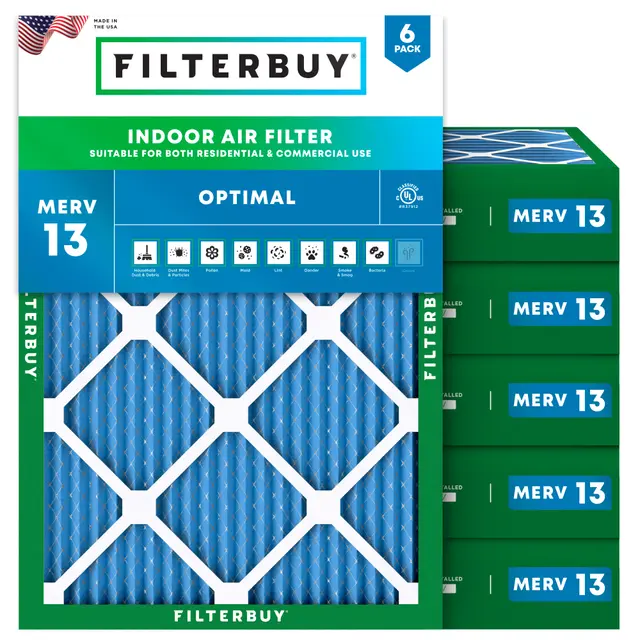 20x25x4 MERV 13 Pleated Air Filter - 6 Quantity
