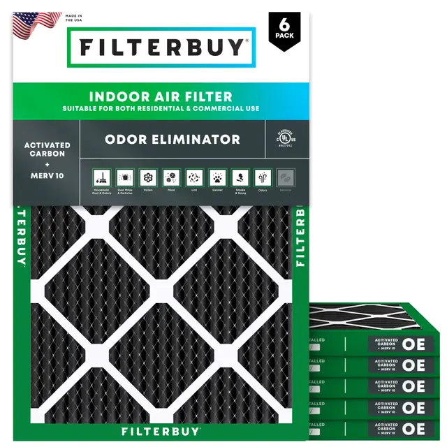 20x24x1 Odor Eliminator Pleated Air Filter - 6 Quantity