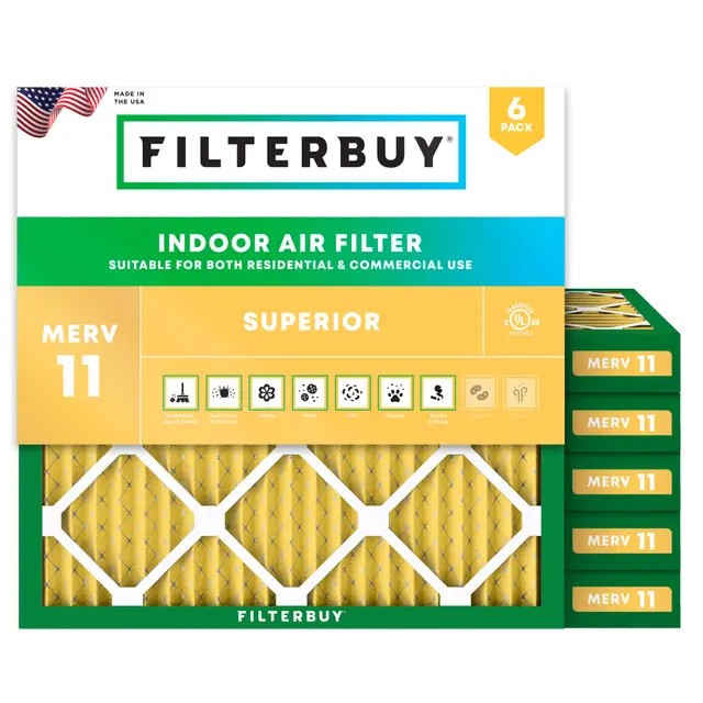 10x10x2 MERV 11 Pleated Air Filter - 6 Quantity