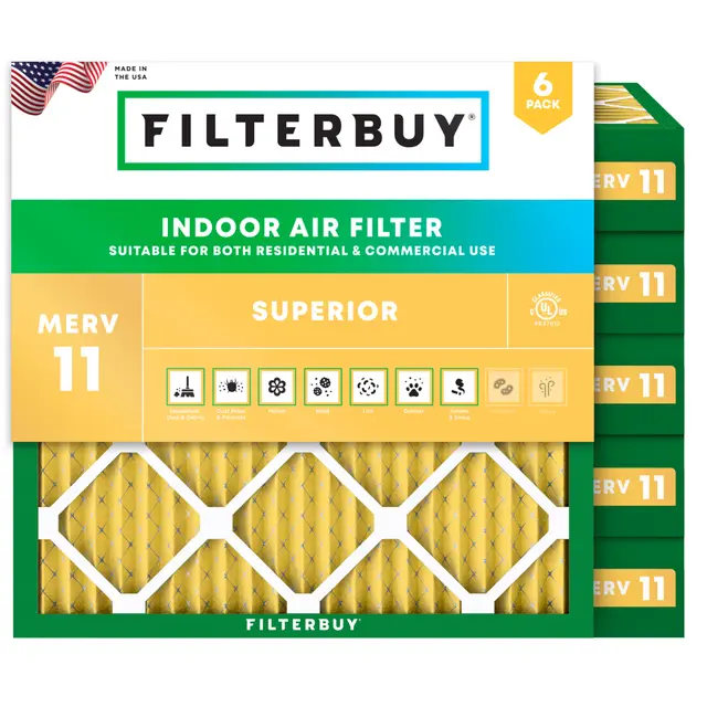24x24x4 MERV 11 Pleated Air Filter - 6 Quantity