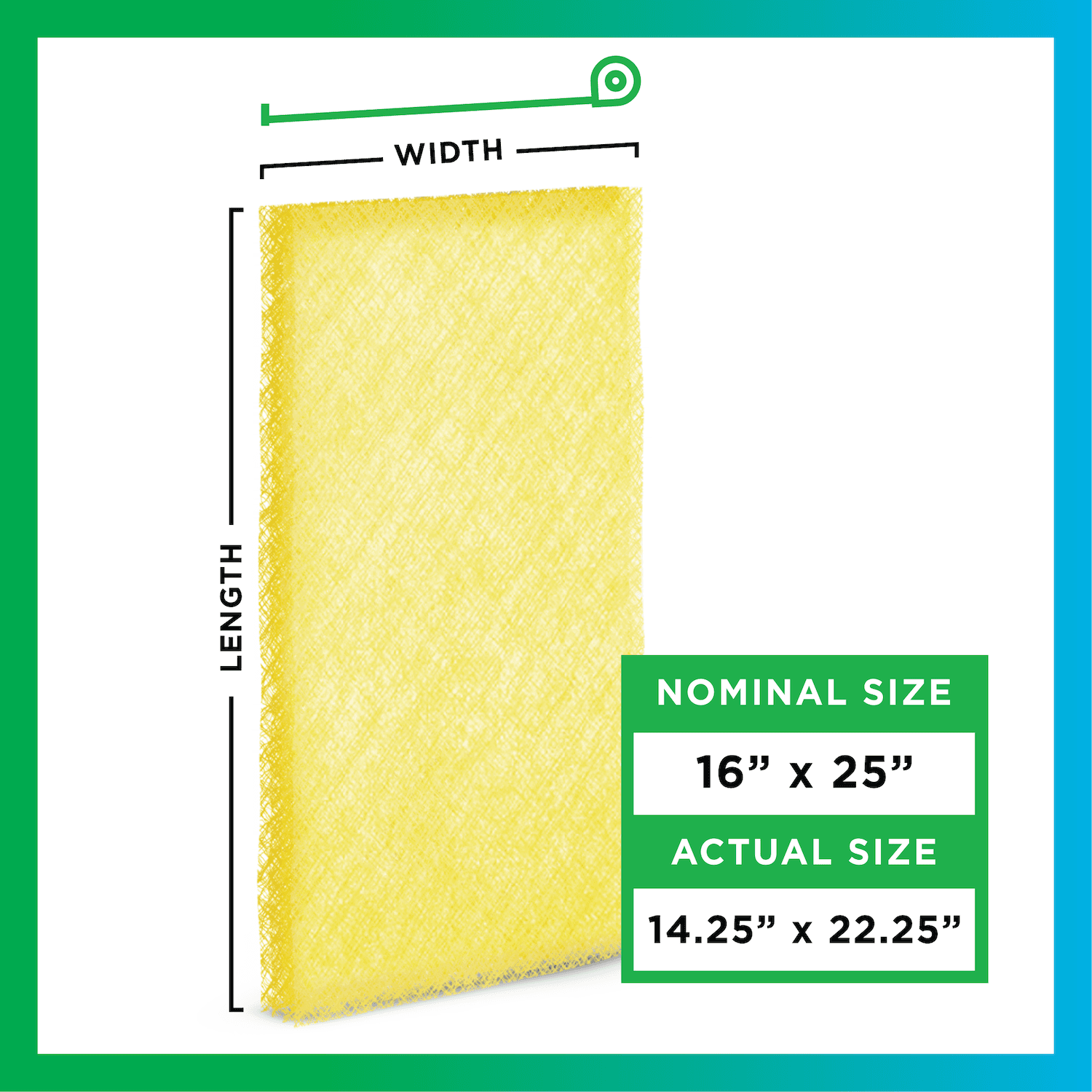 16x25 Air Cleaner Replacement Pads MERV 13 (4-Pack) - 1 Quantity