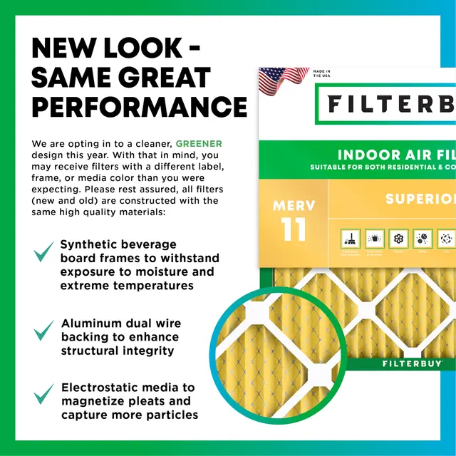 18x36x1 MERV 11 Pleated Air Filter - 6 Quantity