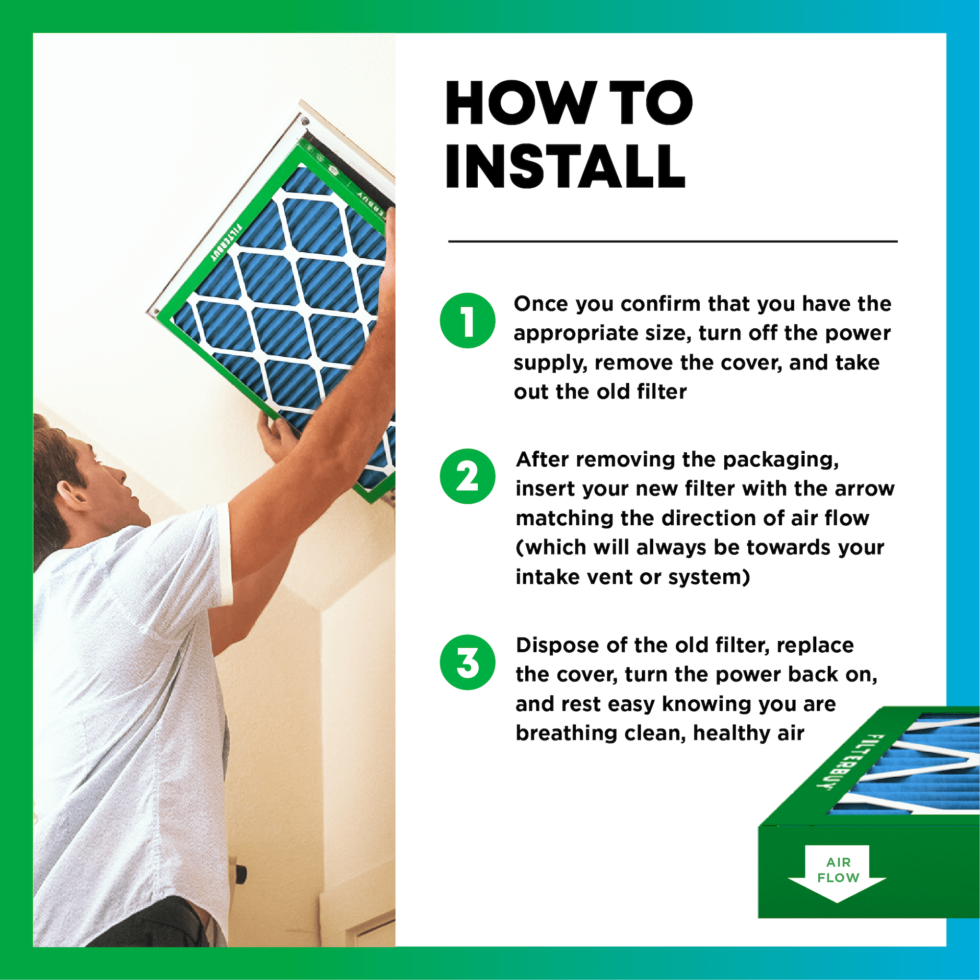 10x15x1 MERV 13 Pleated Air Filter - 6 Quantity