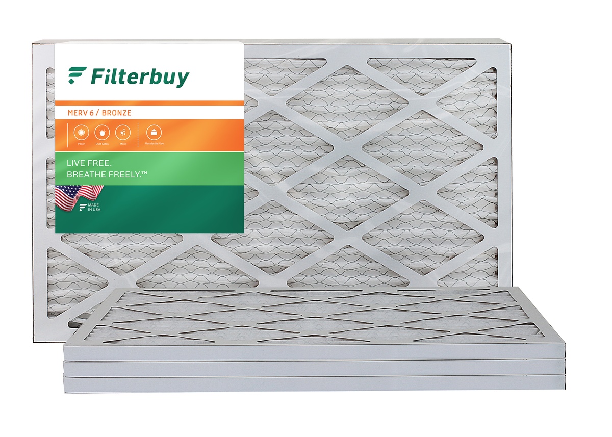 8x20x1 MERV 6 Pleated Air Filters for AC and Furnace Filterbuy