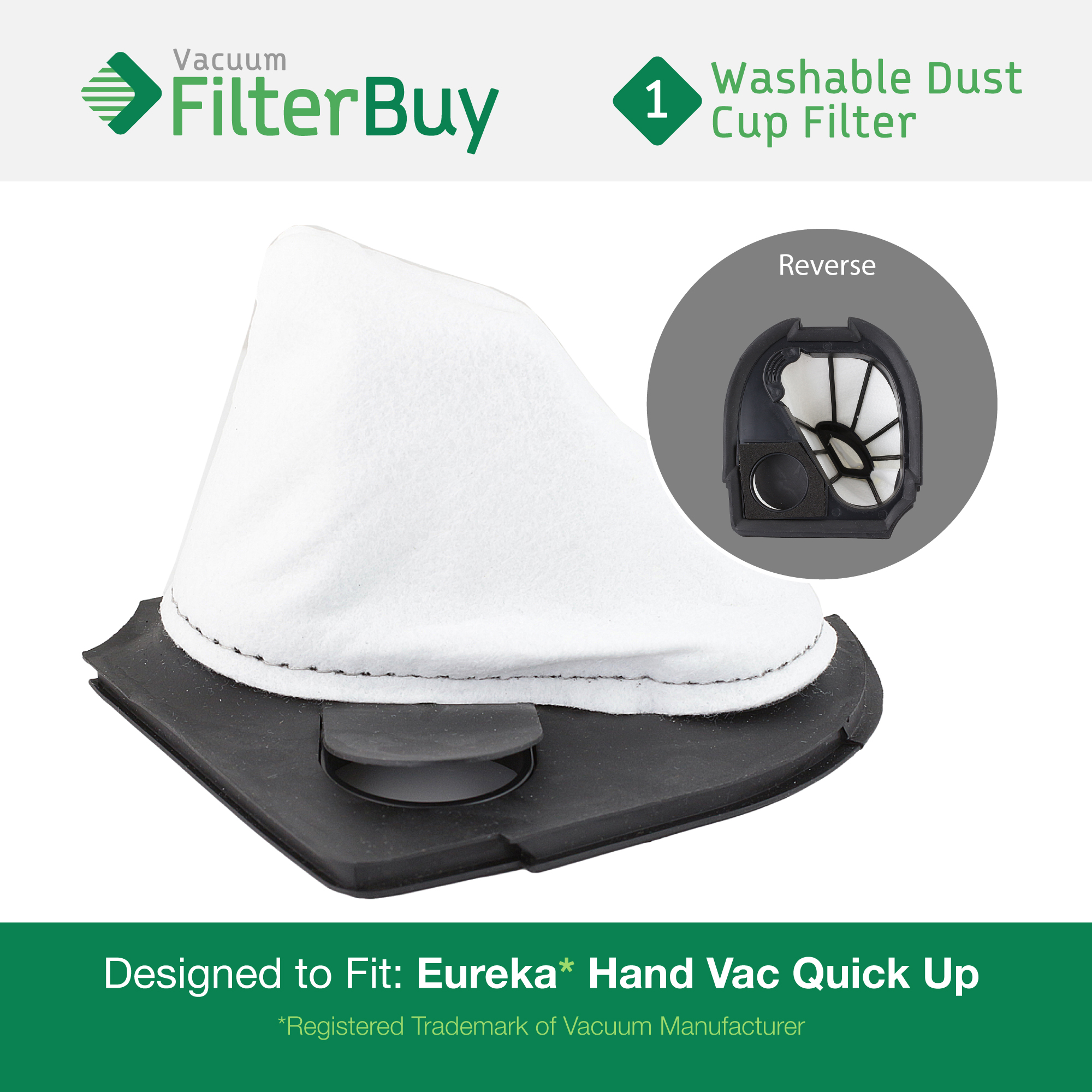 Eureka DCF11 Quick Up Washable Dust Cup Filter, Part 39657