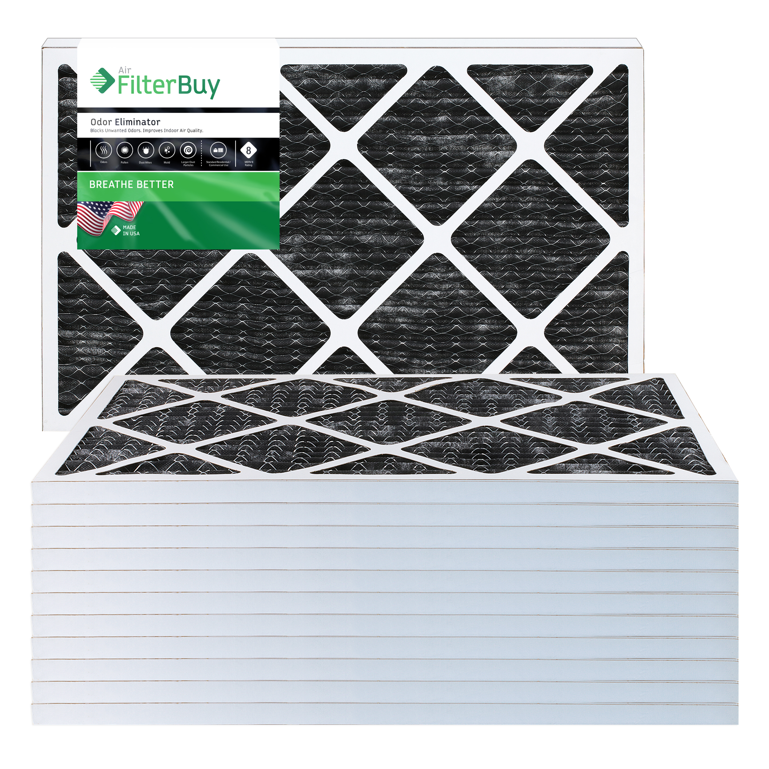 16x25x1 Odor Eliminator Pleated Air Filter - FilterBuy.com