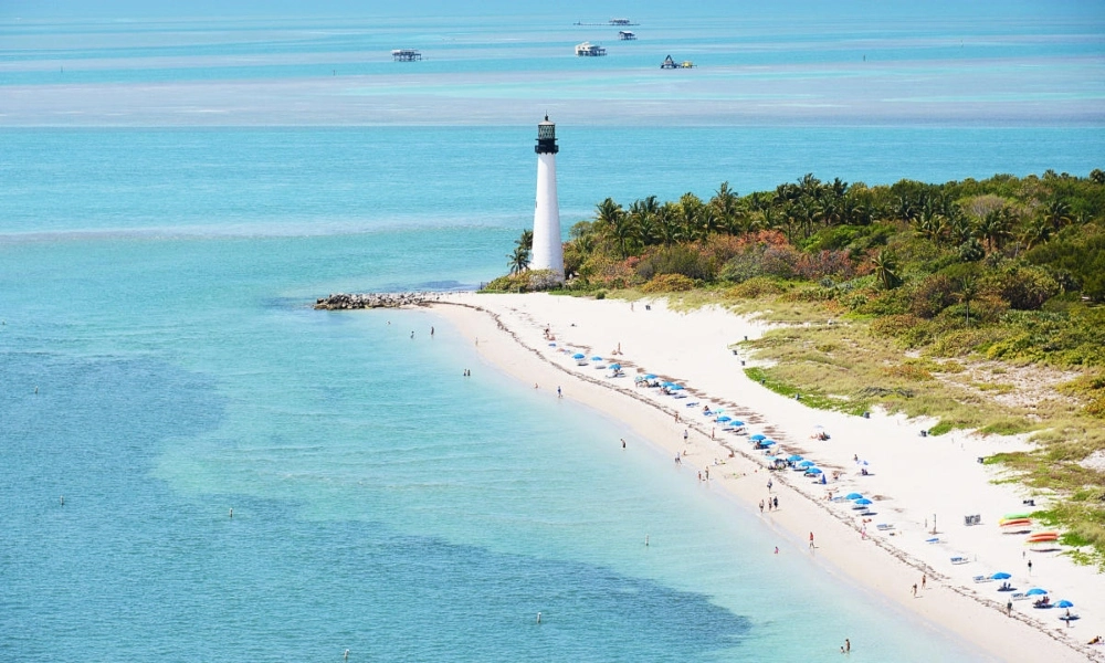 Top HVAC air ductwork repair service company in Key Biscayne FL - The famous Cape Florida Lighthouse in Key Biscayne