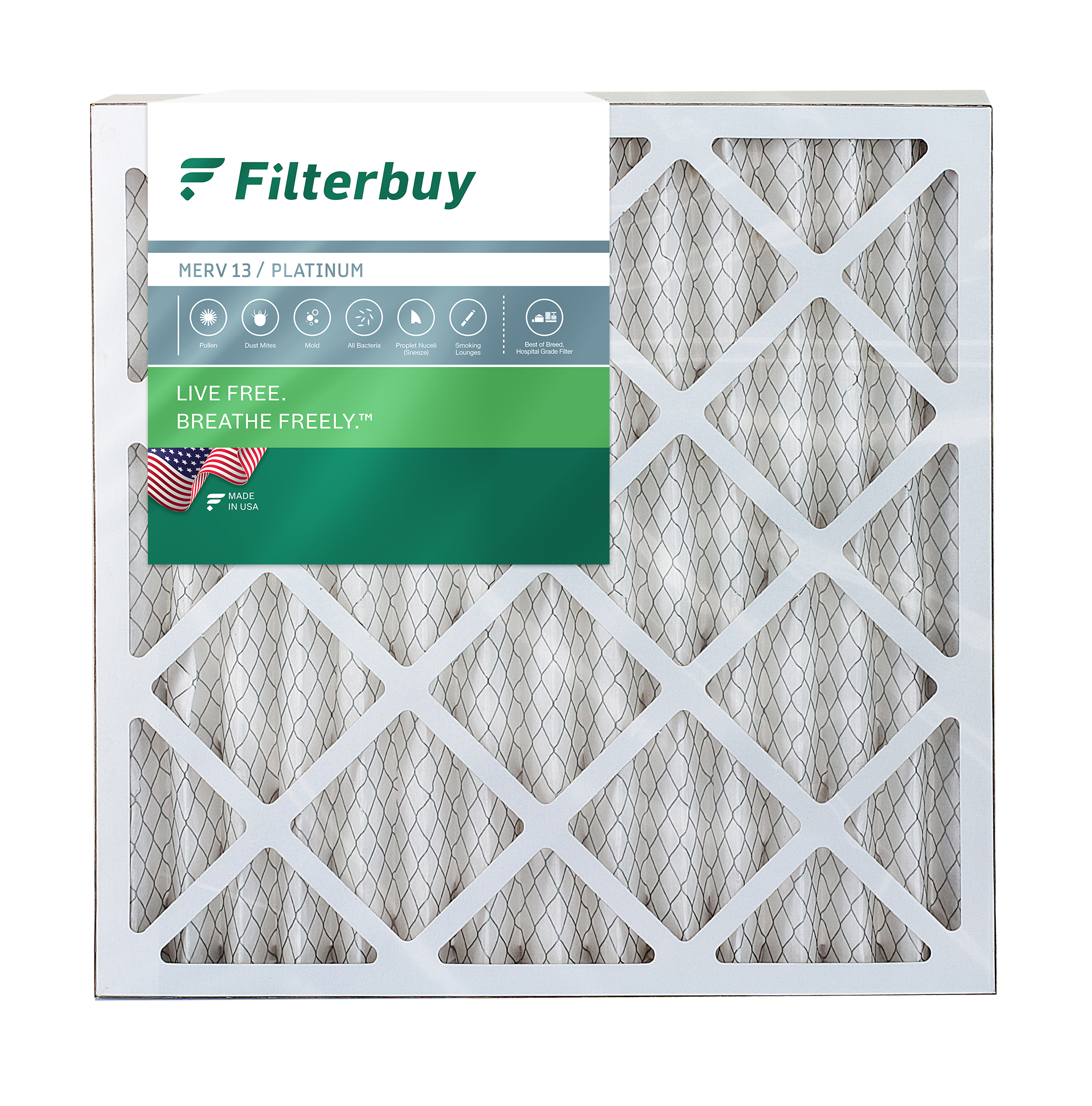 Pleated HVAC AC Furnace Filters FilterBuy 18x24x2 Air Filter MERV 11 2-Pack, Gold 